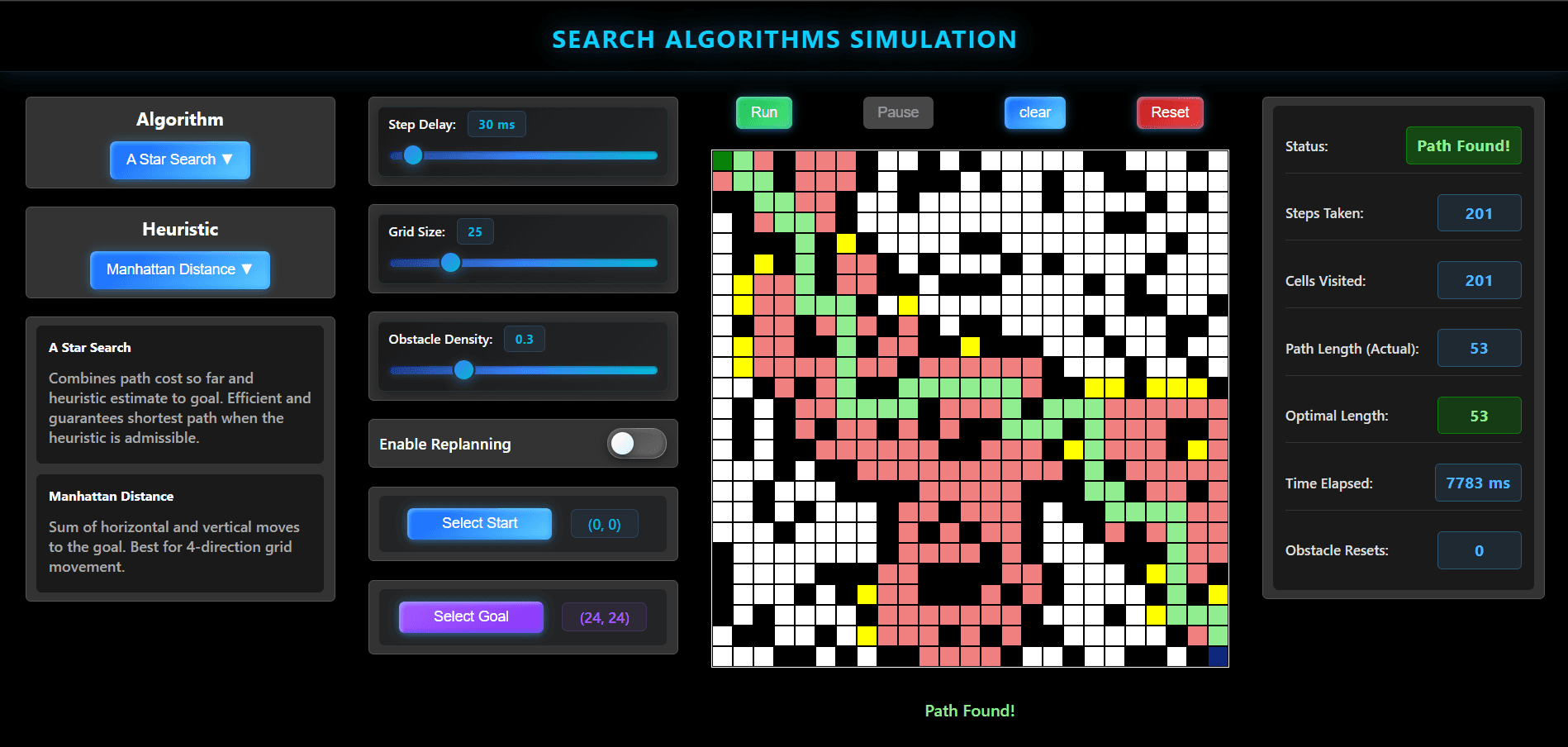 Search Simulator screenshot